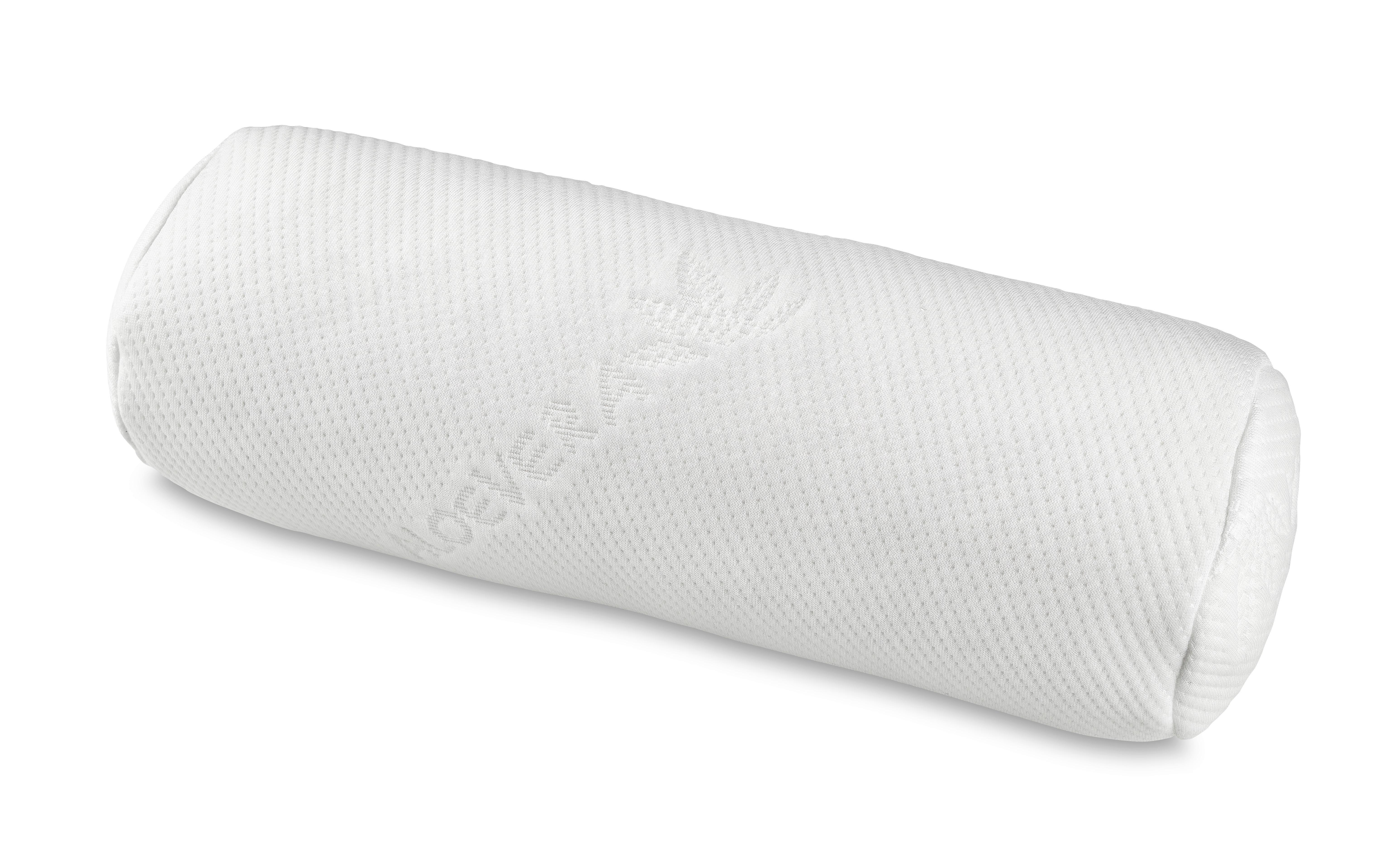 Tvarovaný Vankúš Orbit Aloe Vera, 40/15cm - biela, textil (40/15cm) - Nadana