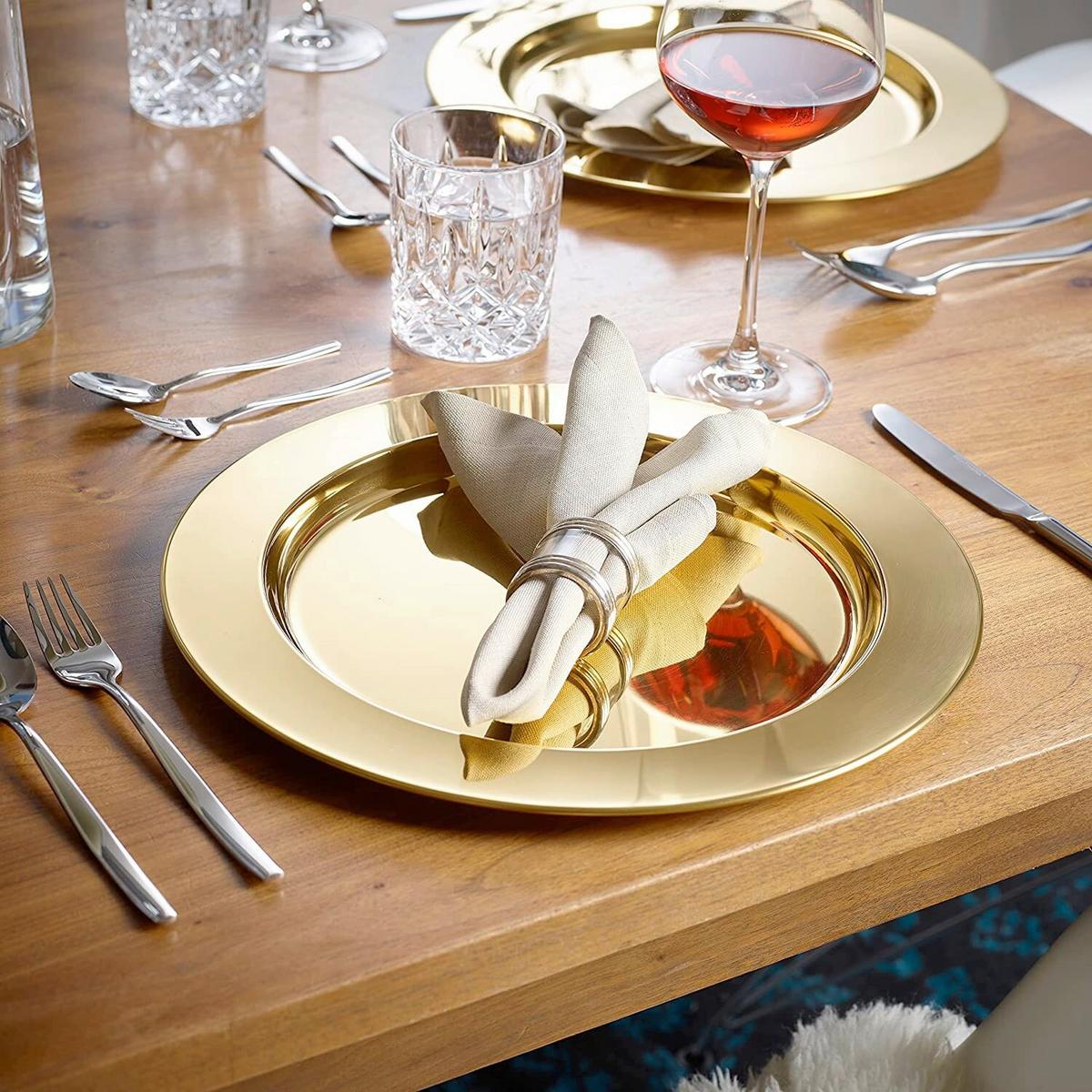 Platzteller Edelstahl Goldfarben Ca. 33 Cm - Goldfarben, Basics, Metall (33cm) - Echtwerk