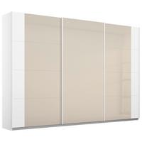 Schwebetürenschrank Artemis B: 271 Cm Weiß/champagner - Champagner/Weiß, MODERN, Glas/Holzwerkstoff (271/210/62cm) - Rauch Möbel