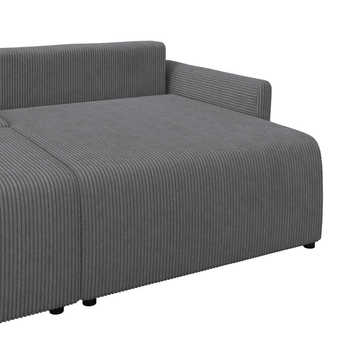Ecksofa mit Schlaffunktion Sonos, Anthrazit 228x146 cm - Ecru/Anthrazit, MODERN, Textil (228/146cm)