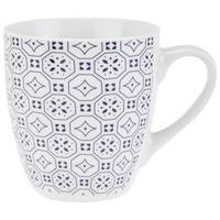 Kaffeebecher Porzellan 200 ml Ornament/Blau/Weiß Glaukos - Blau/Weiß, MODERN, Keramik (7,5/8cm) - Luca Bessoni