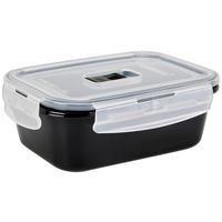 Frischhaltedose Samanta - Klar/Schwarz, KONVENTIONELL, Glas/Kunststoff (18/13,4/6cm)