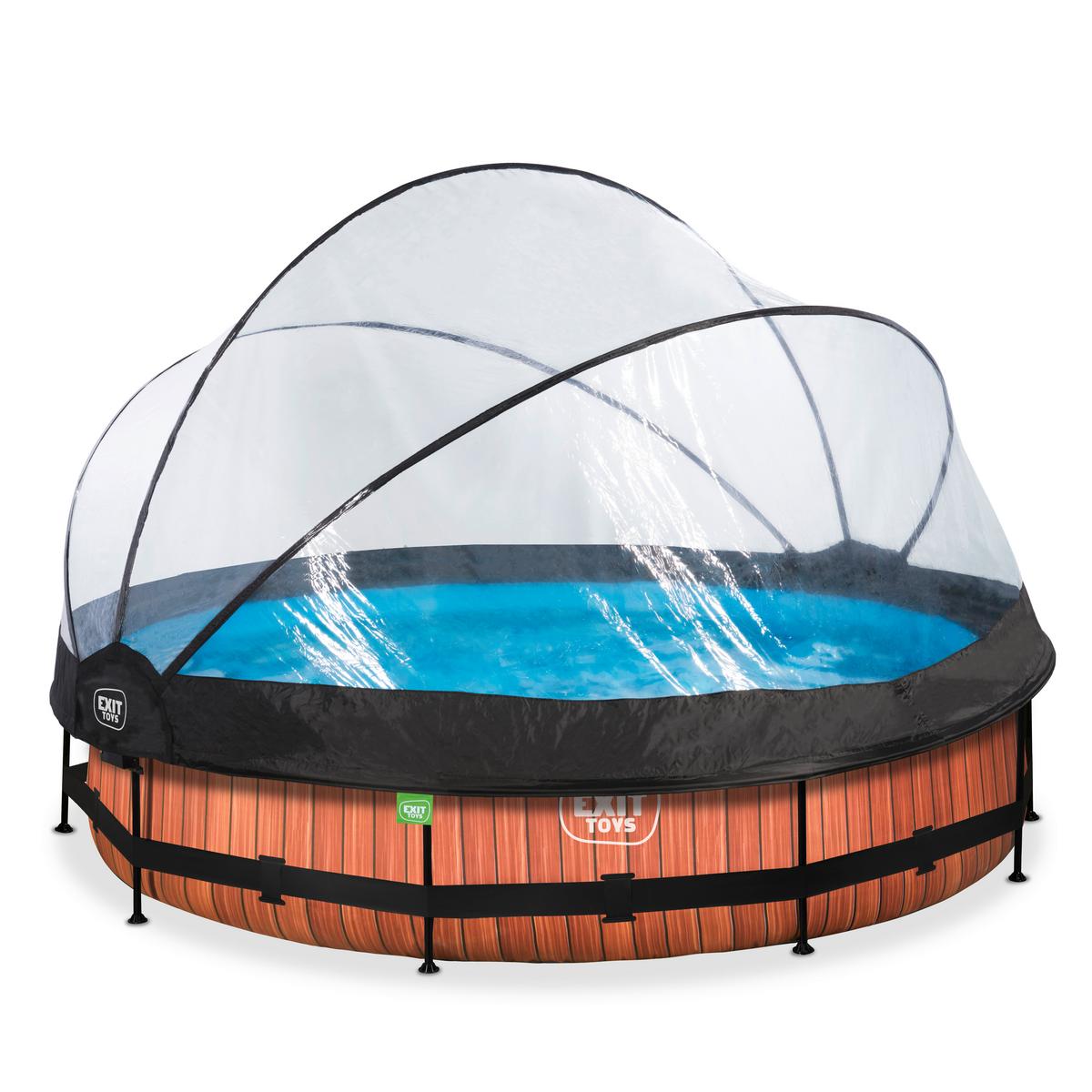 Pool-set Exit Wood Pool - Braun, KONVENTIONELL, Kunststoff (360/76cm) - EXIT Toys