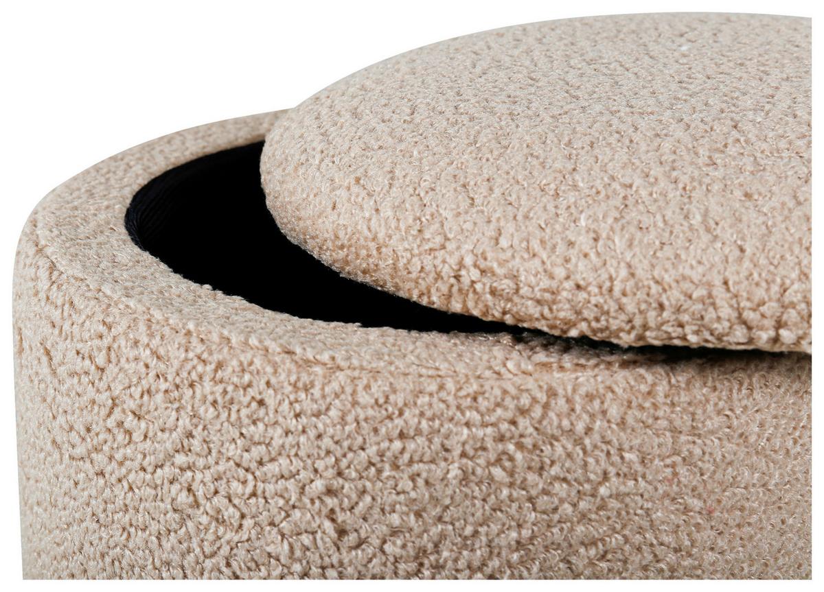 Pouf Limpen - Beige, Design, Textil (32/40/32cm) - Livetastic