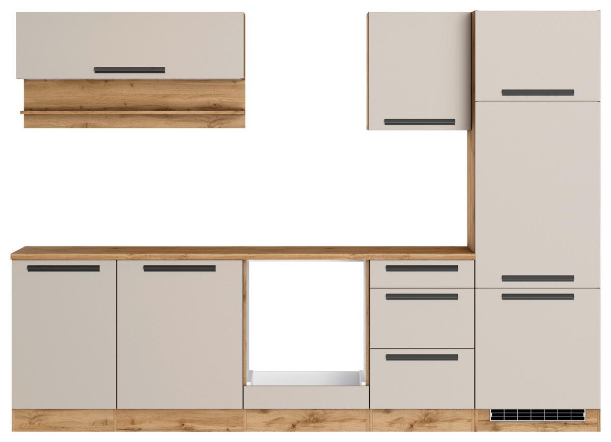 Küchenleerblock Aveiro Kaschmir/Eiche Wotan B: 280cm - Kaschmir/Eiche Wotan, Trend, Holzwerkstoff (280cm) - Held
