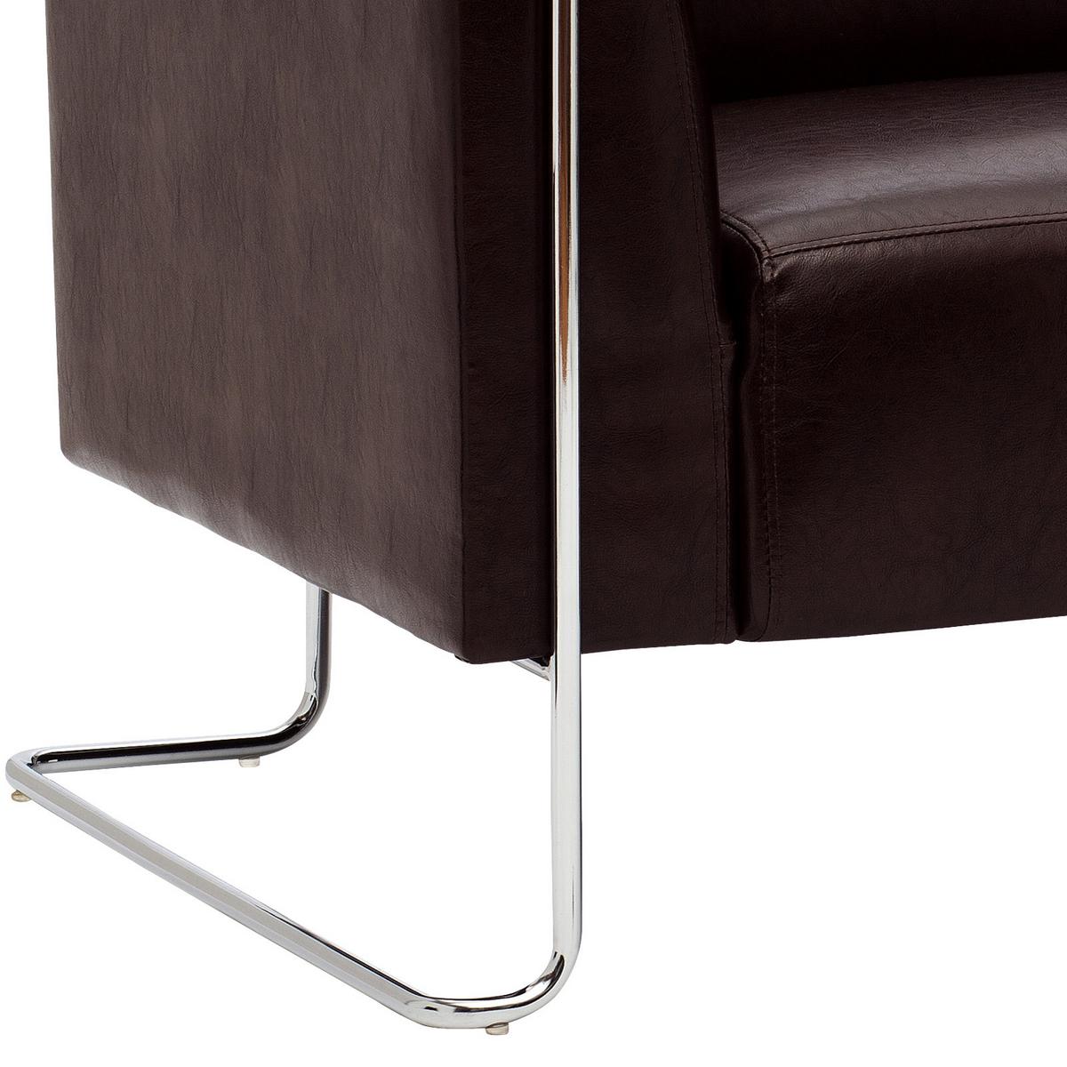 2-sitzer-sofa Curacao Braun Curacao - Dunkelbraun/Silberfarben, MODERN, Textil (130/71/74cm) - MID.YOU