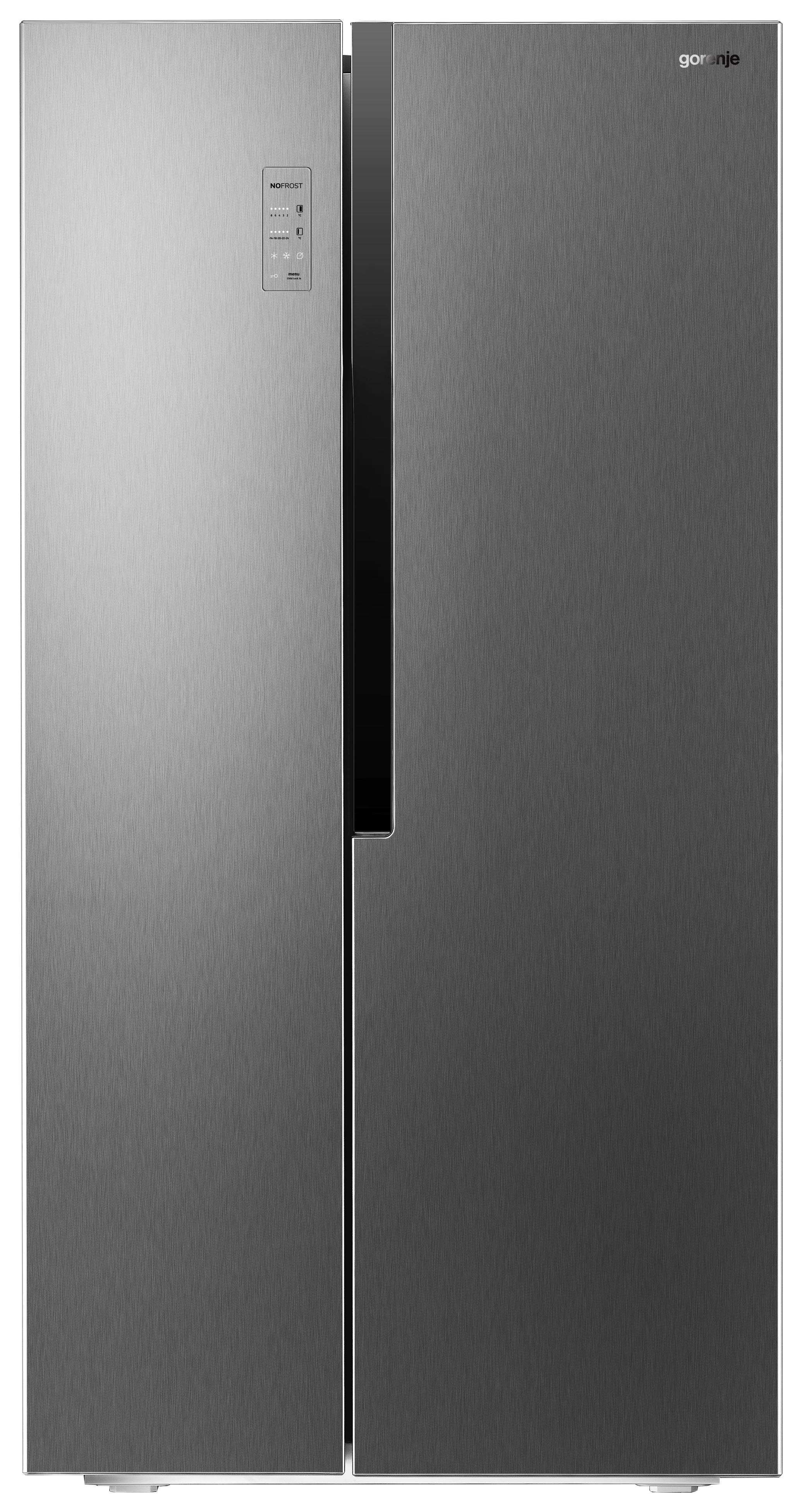 Side-by-Side Nrs9182mx - Edelstahlfarben, Basics, Kunststoff/Metall (91/178,6/64,3cm) - Gorenje
