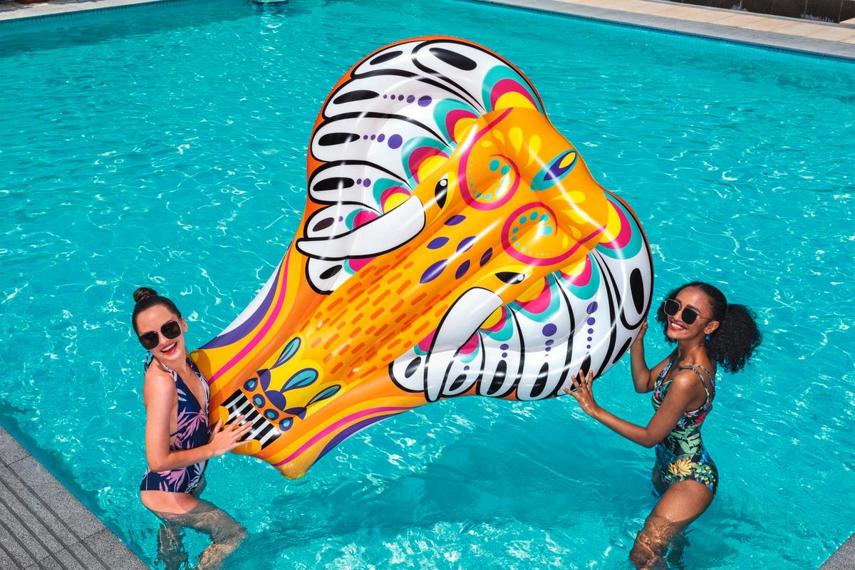 Luftmatratzen LxB: 176x142 cm Bis 90 Kg Belastbar - Schwarz/Orange, MODERN, Kunststoff (176/142/23cm) - Bestway