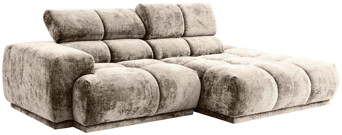 Ecksofa Chani Taupe, Schenkel: 239x150 cm - Taupe, MODERN, Textil (239/150cm) - MID.YOU
