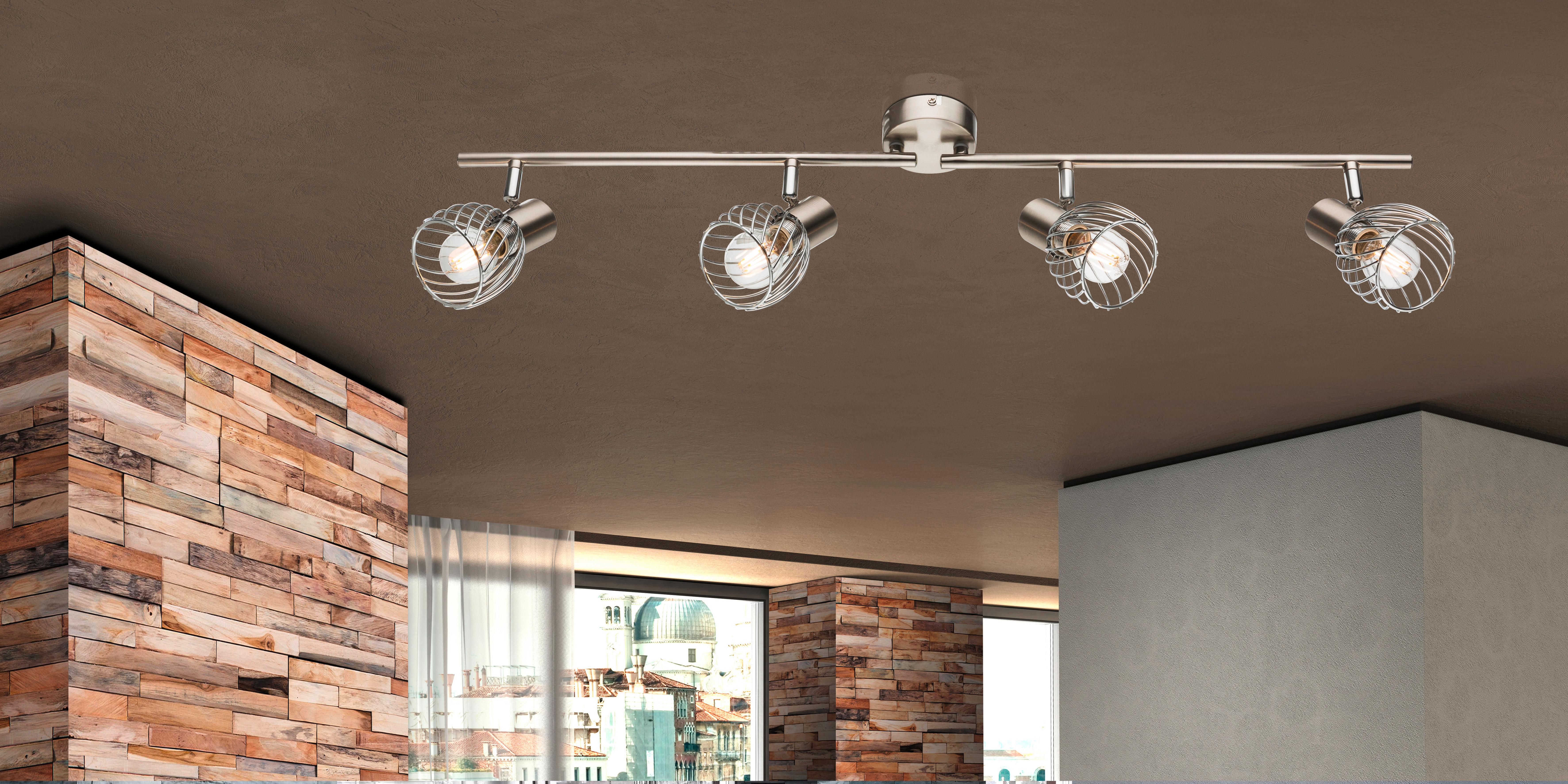 Strahler Sina 4-Flammig verstellbar L: 80 cm - Chromfarben, Trend, Metall (80/14,5cm) - Globo