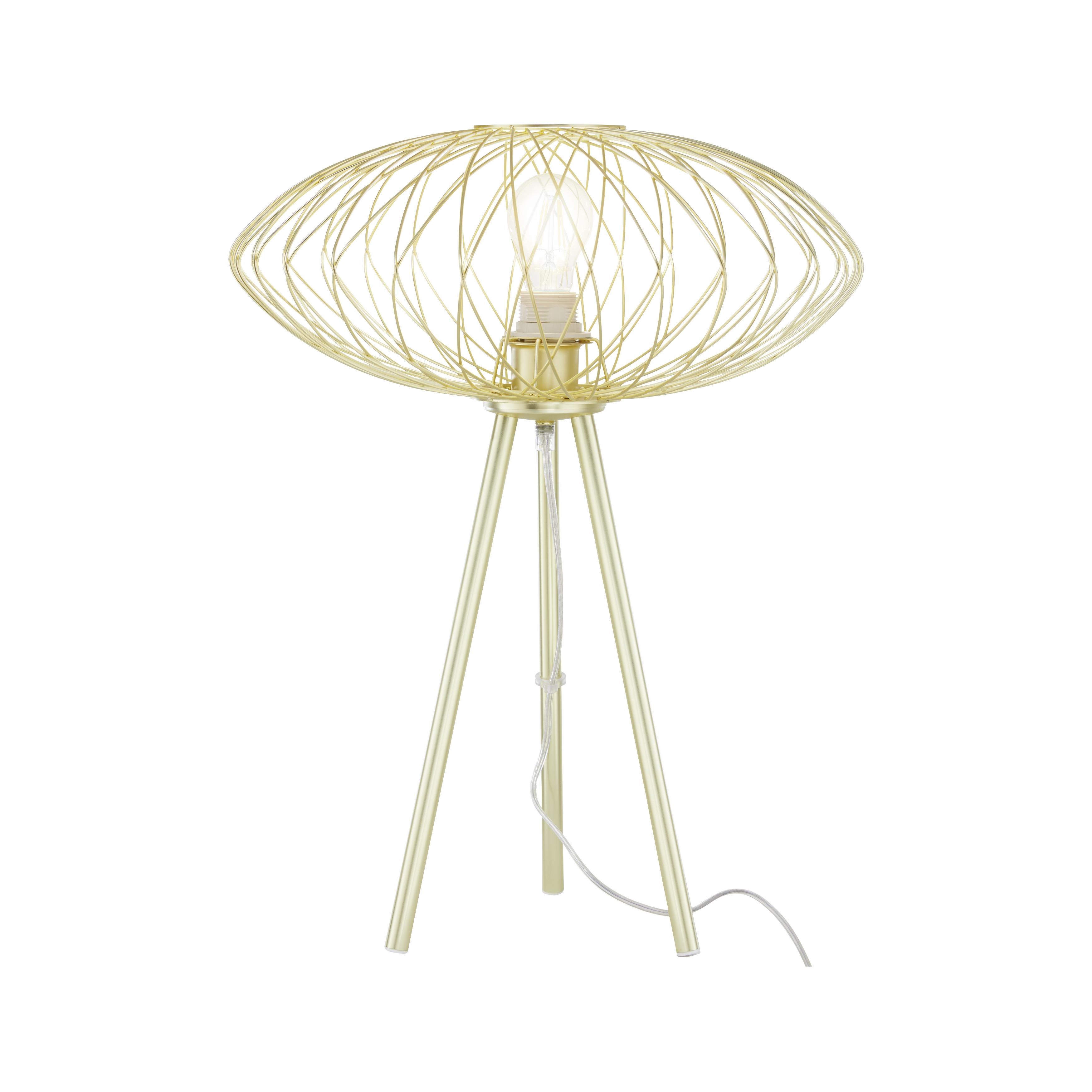 Stolová Lampa Tiziana Zlatá - zlatá, Moderný, kov (40/53cm) - Bessagi Home