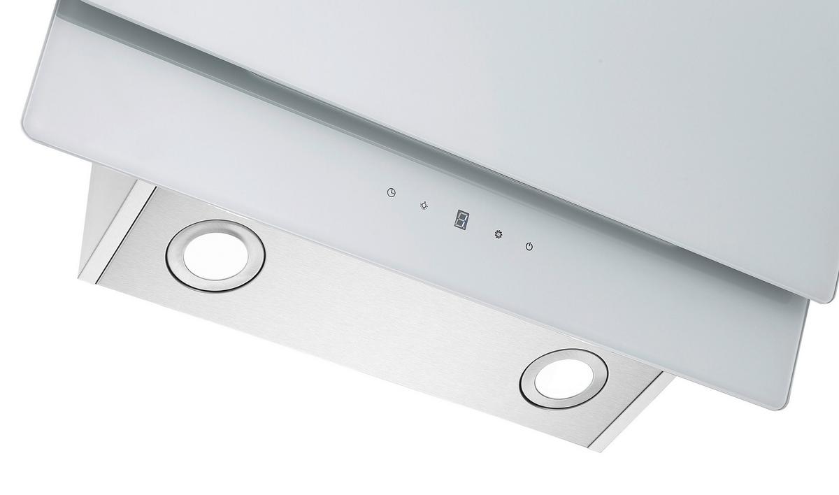 Dunstabzugshaube Respekta Selena 60 cm - Weiß, Trend, Glas/Metall (60/74,3-112,3/31,3cm) - Respekta
