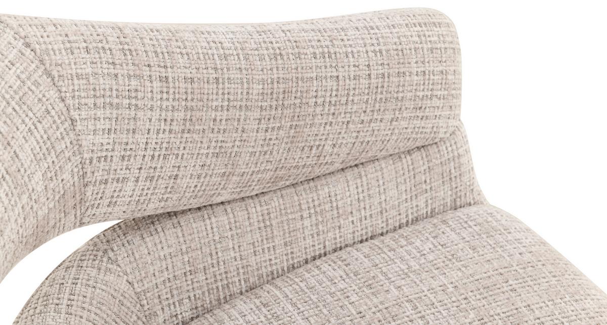 Armlehnstuhl Cleo Beige/Eichefarben B: 58 cm - Eichefarben/Beige, MODERN, Holz/Textil (58/85/62cm) - Livetastic