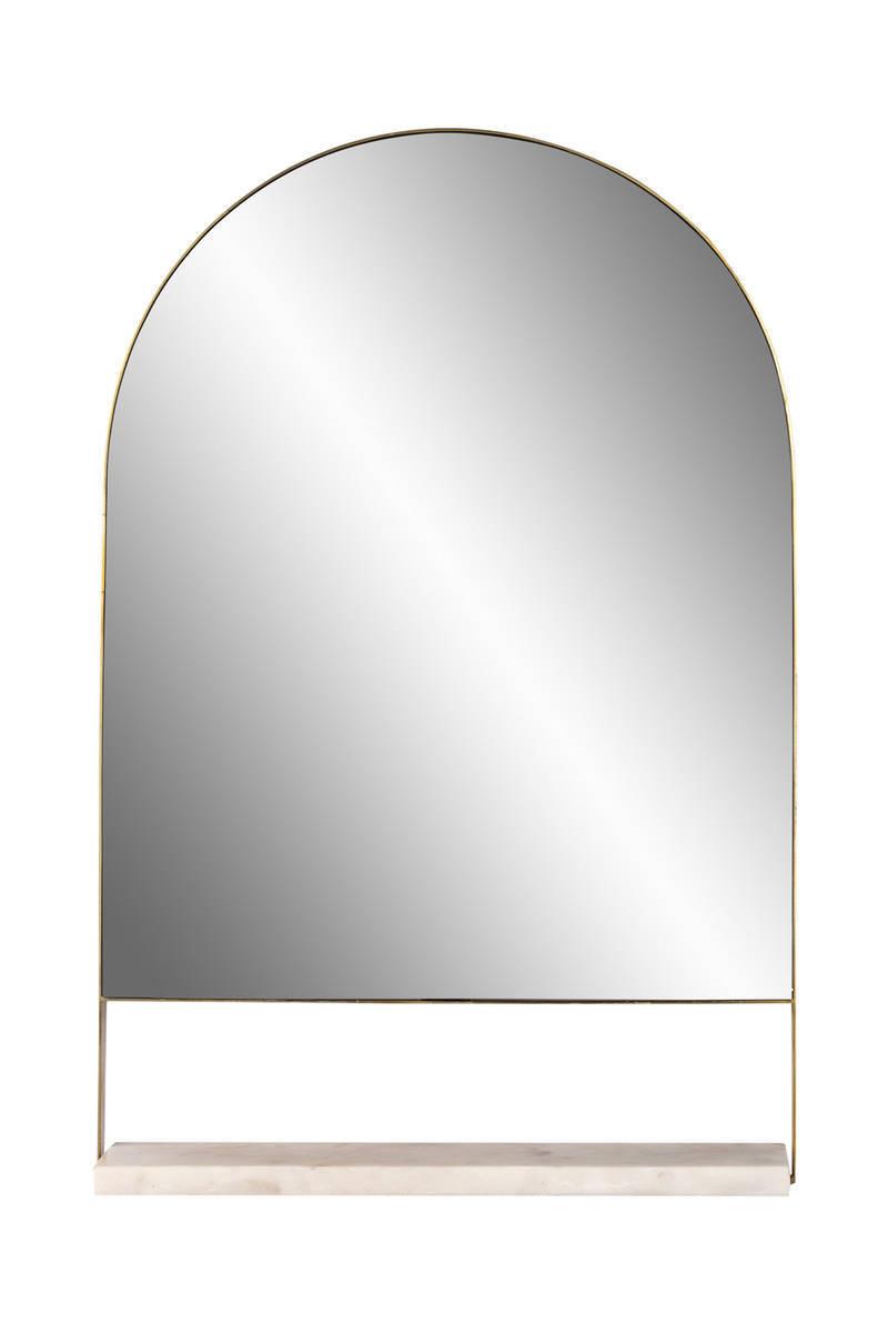 Wandspiegel Doha 43,5x69 cm Naturstein/Eisen/Glas