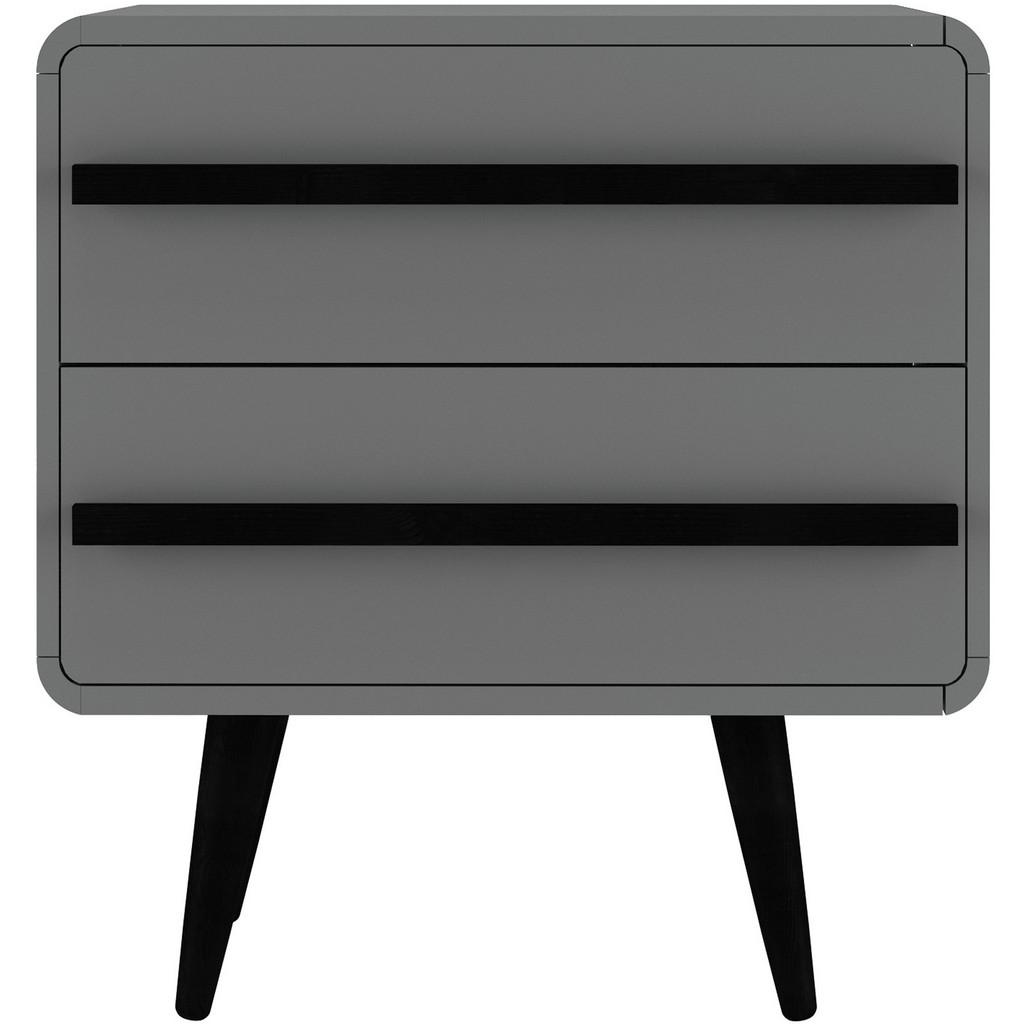 Nachttisch Chantal Grau B: 51 cm