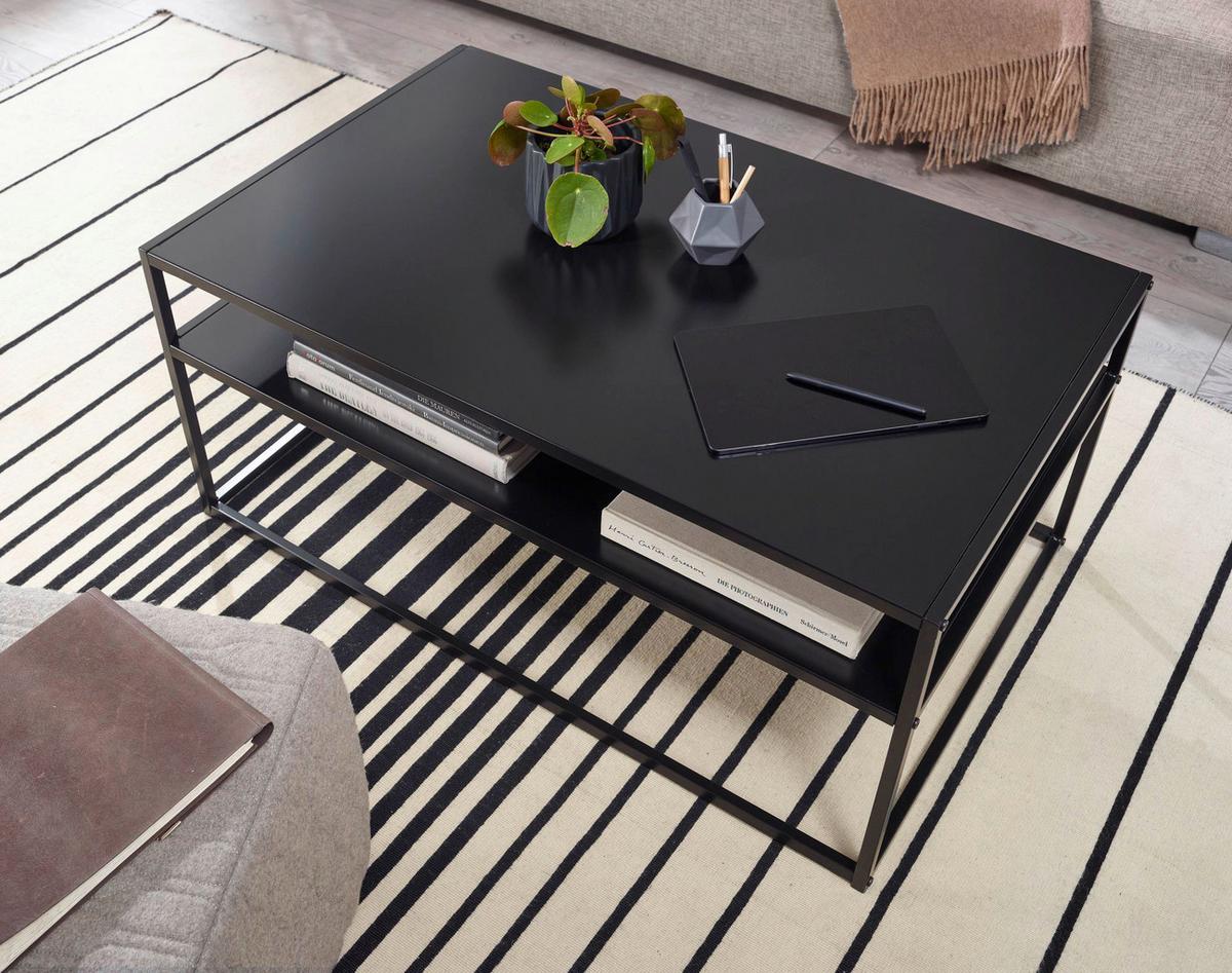Konferenčný stolík čierny š: 100cm - čierna, Modern, kov (100/60/45cm) - MID.YOU