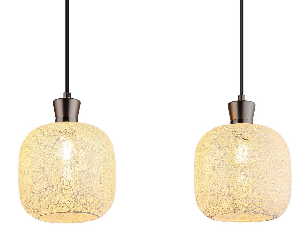 Hängeleuchte Exkl. 4xe14, 40w - Klar/Schwarzchrom, Design, Glas/Kunststoff (106/16/120cm) - Globo