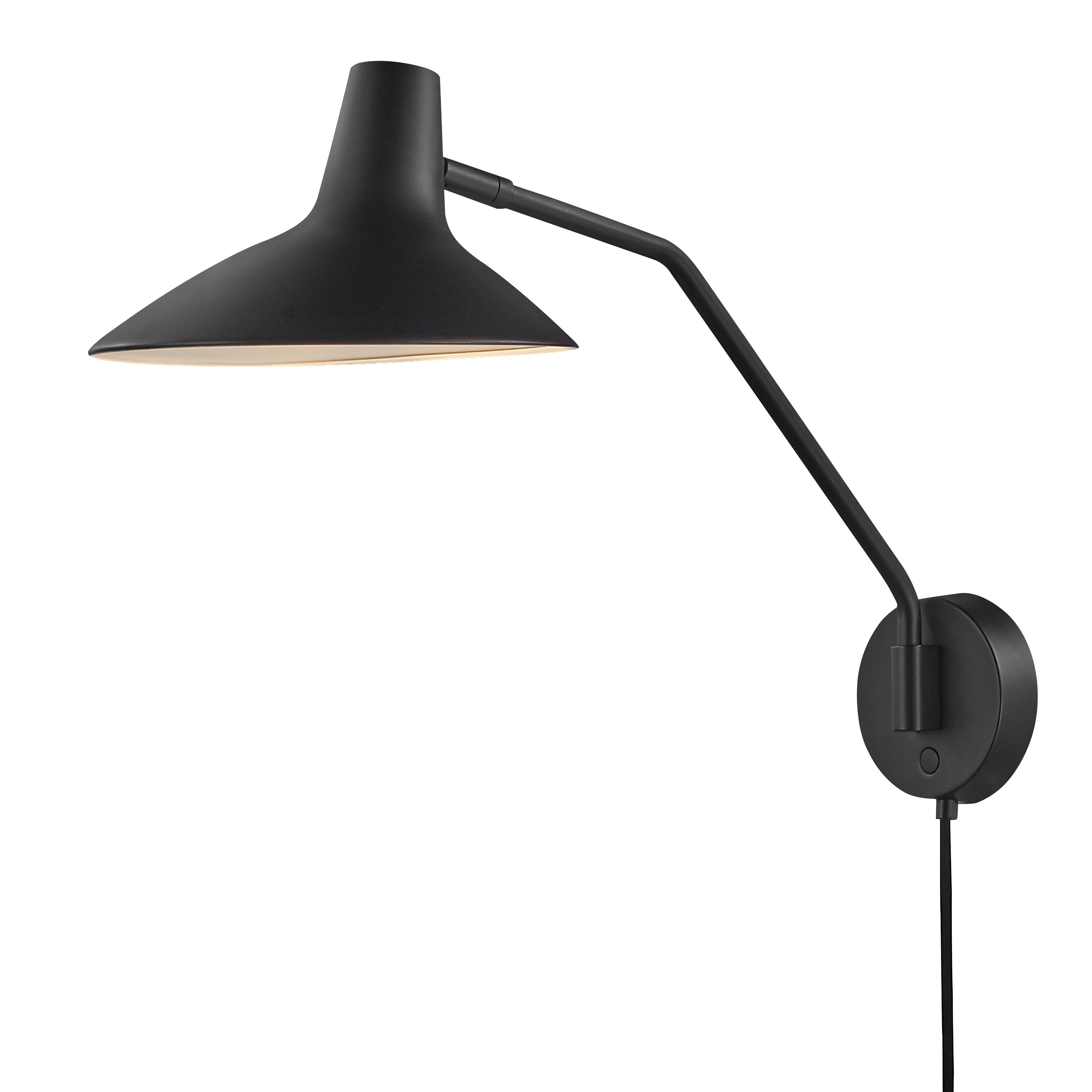 Wandleuchte Schwarz L: 55 cm - Schwarz, Design, Metall (55/22,7/36,5cm) - Nordlux