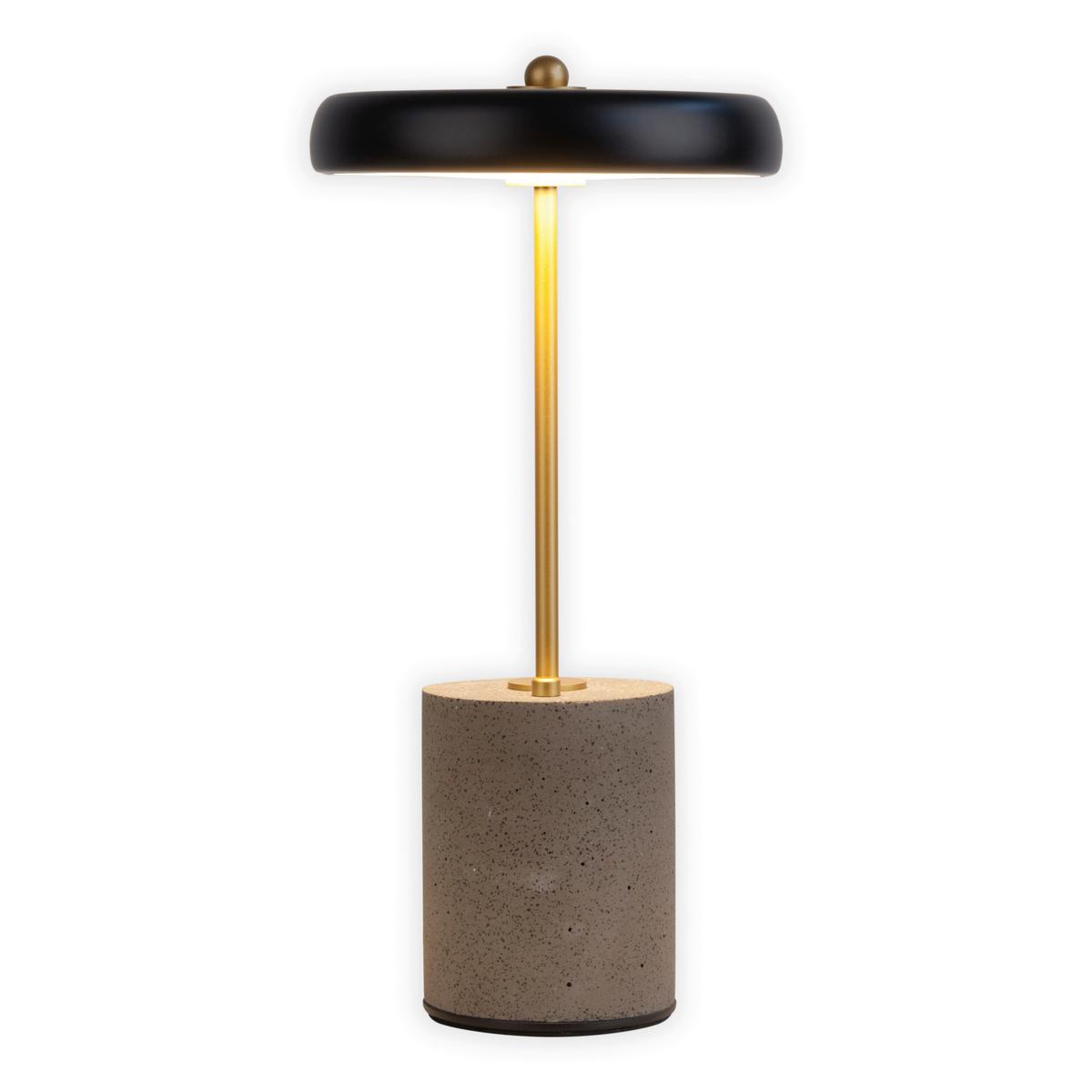Akku-Tischleuchte 5306422 - Goldfarben/Schwarz, Design, Metall (15/30cm) - Näve