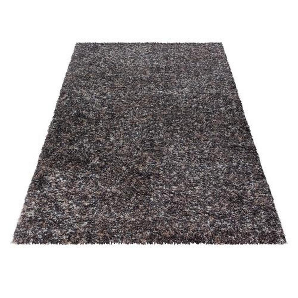 Hochflor Teppich Taupe Enjoy 60x110 cm - Taupe, KONVENTIONELL, Textil (60/110cm)