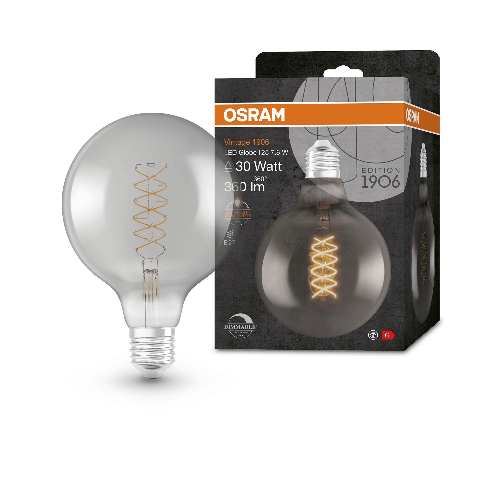 LED-Leuchtmittel Vintage 1906 Led Dim 30  7.8 W - Hellgrau, Basics, Glas (12,4/17,cm) - Osram