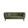 3-Sitzer-Sofa Colori Grün Rücken Echt B: 208 cm - Schwarz/Grün, MODERN, Textil (208/83/88cm) - MID.YOU