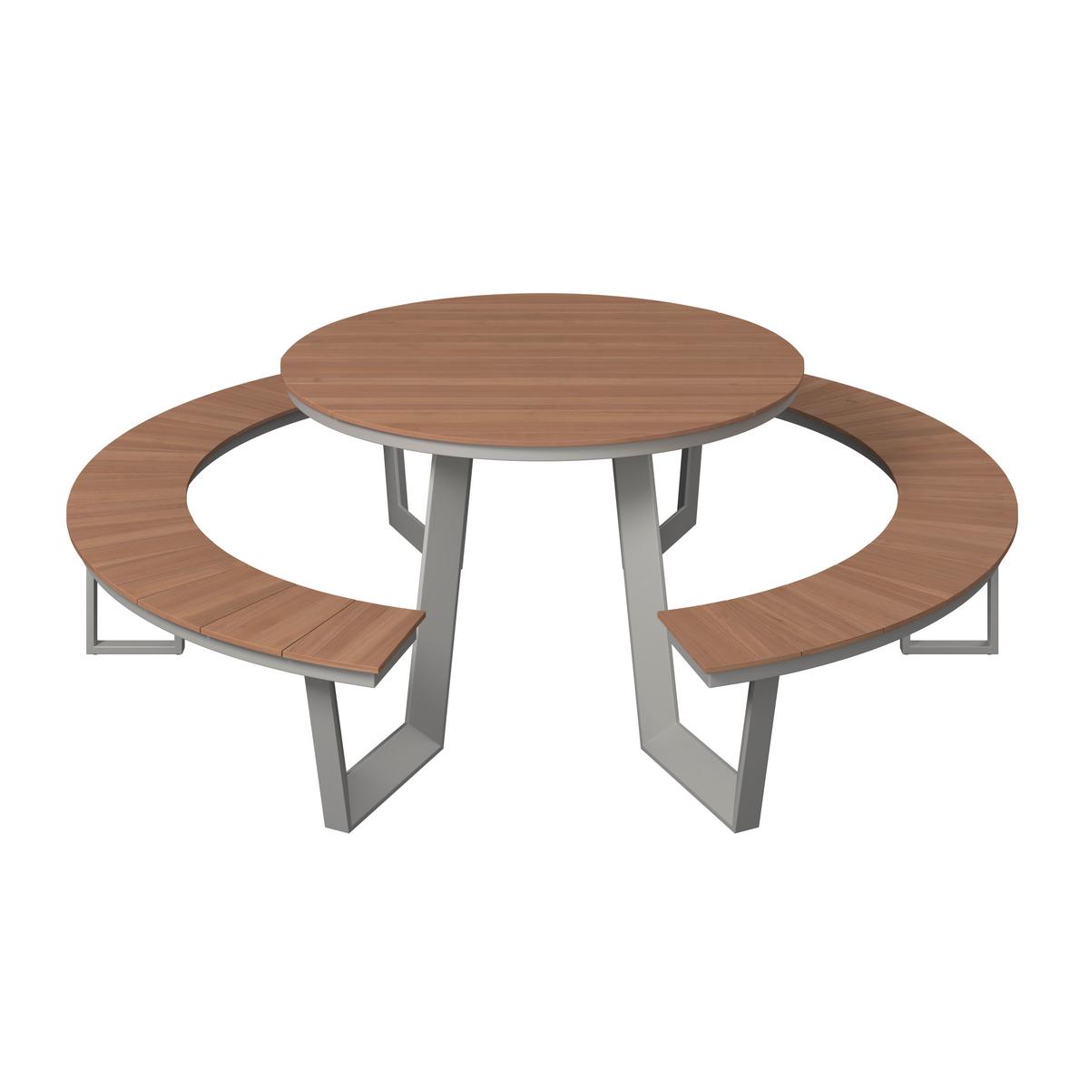 GARTENSET WELLINGTON - Hellgrau/Naturfarben, MODERN, Kunststoff/Metall (239/75cm) - Beldano