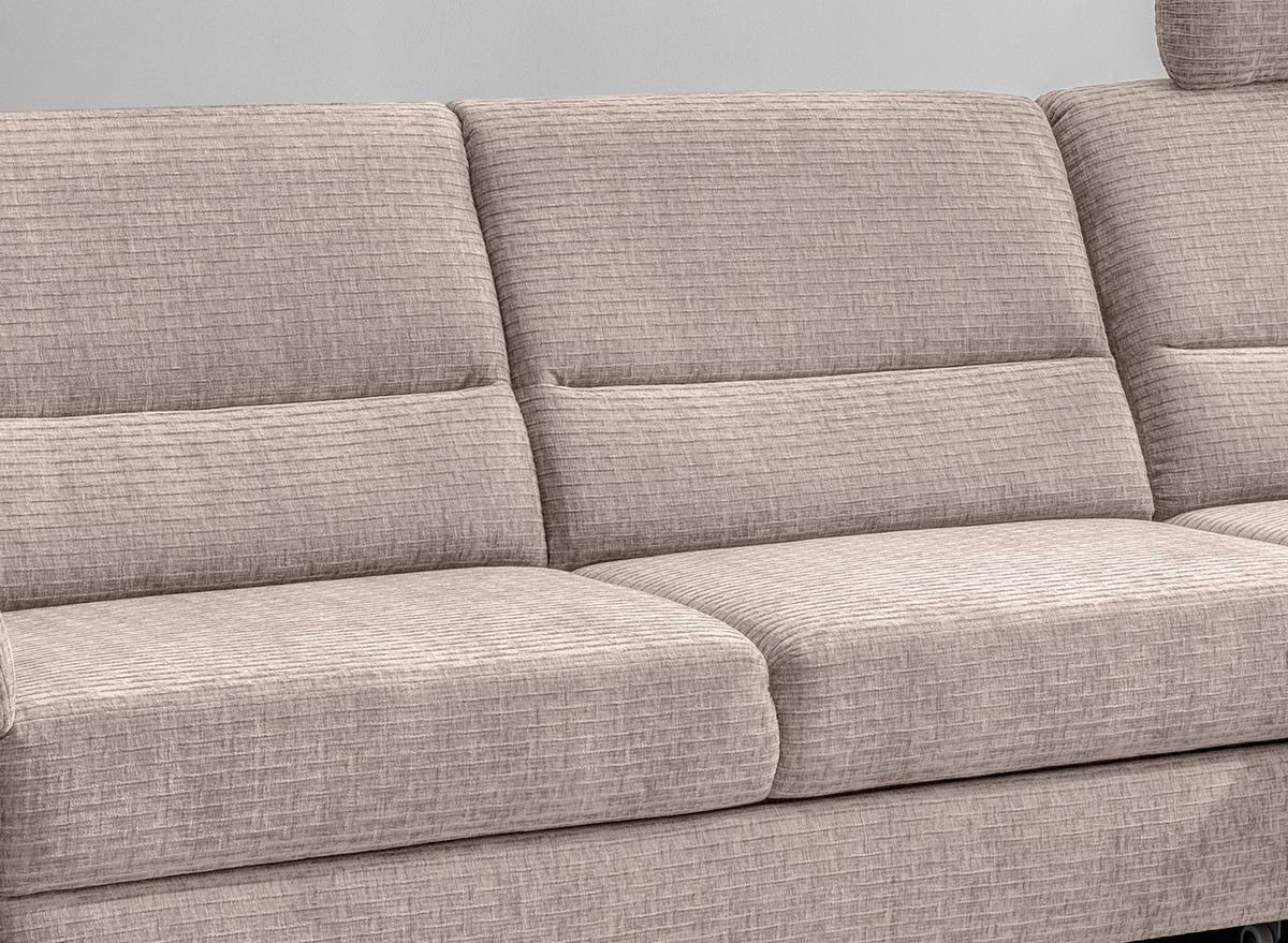 Ecksofa Cavoli, Beige S: 279x176 cm - Beige/Schwarz, MODERN, Textil (279/176cm) - Livetastic