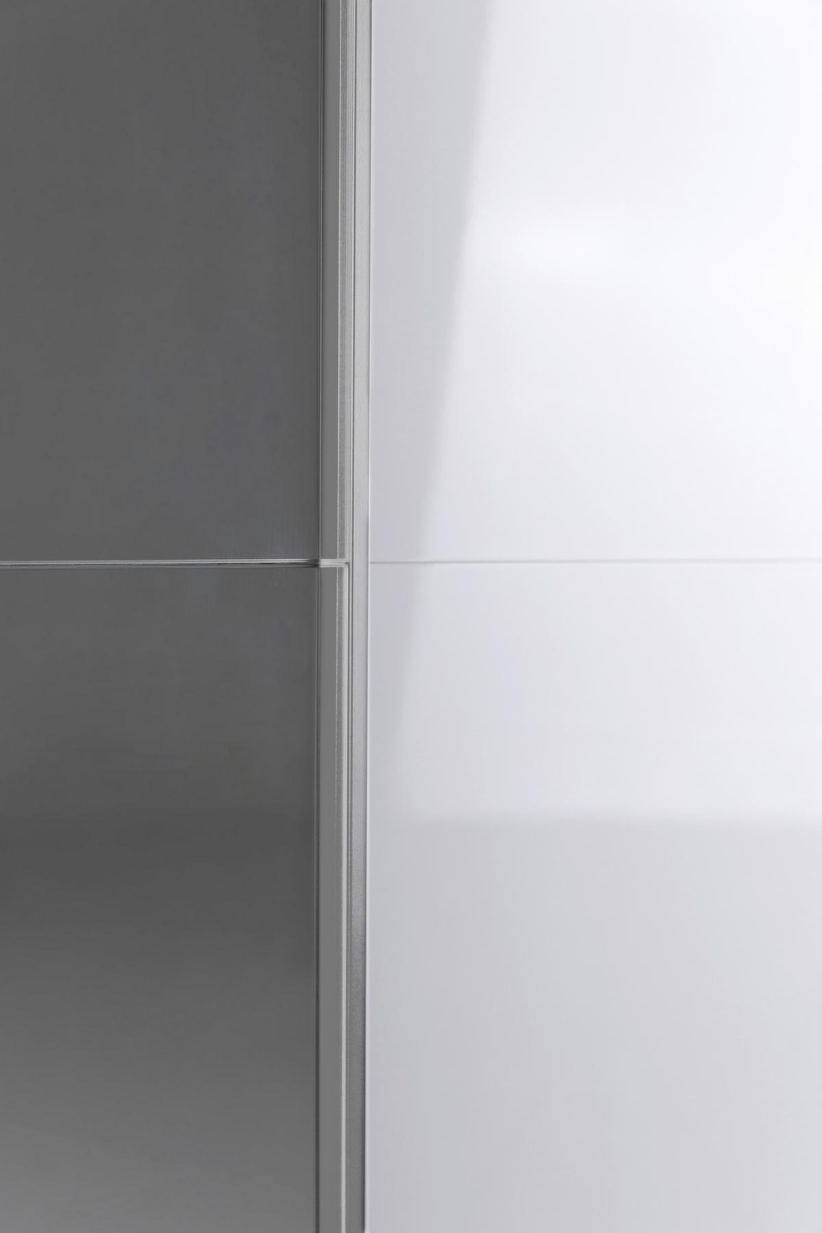 SCHIEBETÜRENSCHRANK Viva Weiß Hochglanz B: 200cm - Weiß Hochglanz/Weiß, MODERN, Holzwerkstoff (200/210/62cm) - P & B