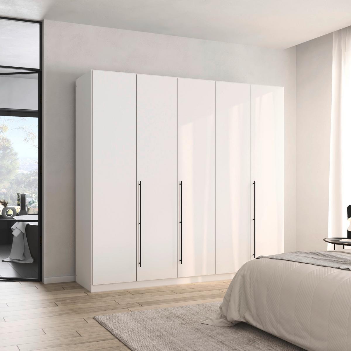 Skriňa s otočnými dverami SAFARI, šírka 226 cm - čierna/sivá, Konventionell, kov/kompozitné drevo (226/210/54cm) - Based