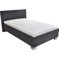 Polsterbett Bettkasten 140x200 Como Anthrazit - Chromfarben/Anthrazit, Holz/Textil (140/200cm)