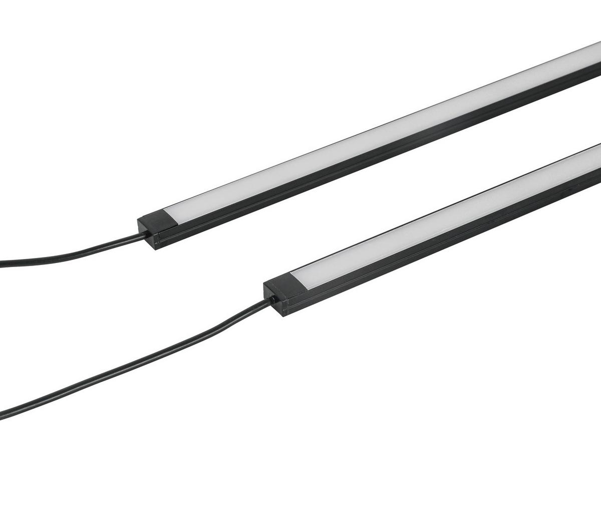 LED SVĚTELNÝ BOX NUMIK - černá, Moderní, plast (50/75/100/1,3/0,7cm) - Mömax