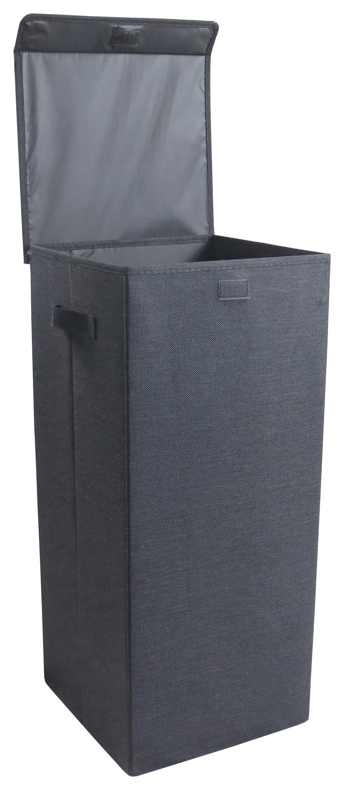 Wäschekorb Dreso L Anthrazit 30x70x30 Cm - Anthrazit, MODERN, Textil (30/70/30cm) - MID.YOU