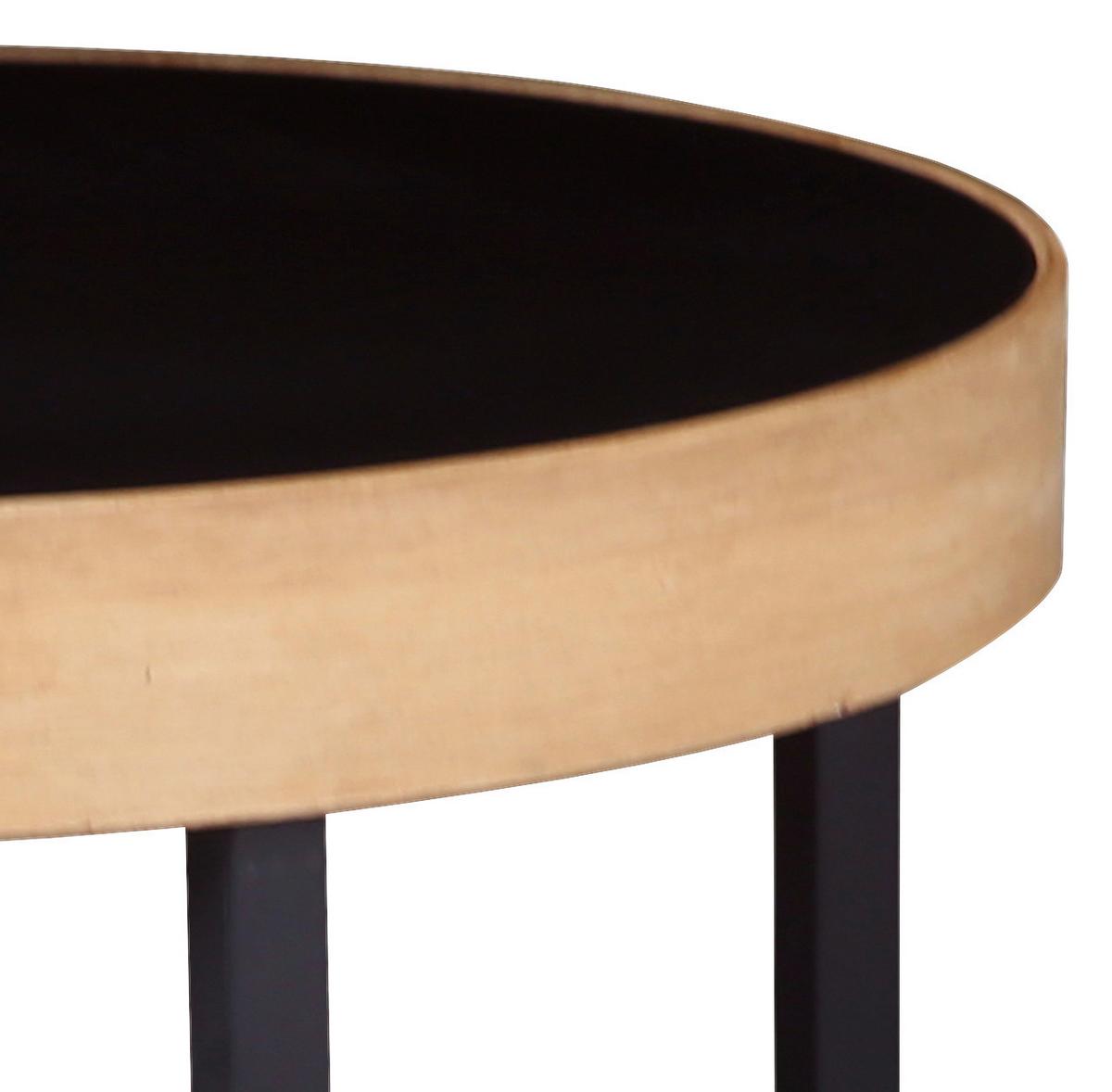 KONFERENČNÍ STOLEK TENDER 1 - černá/přírodní barvy, Moderní, kov/dřevo (50/55cm)