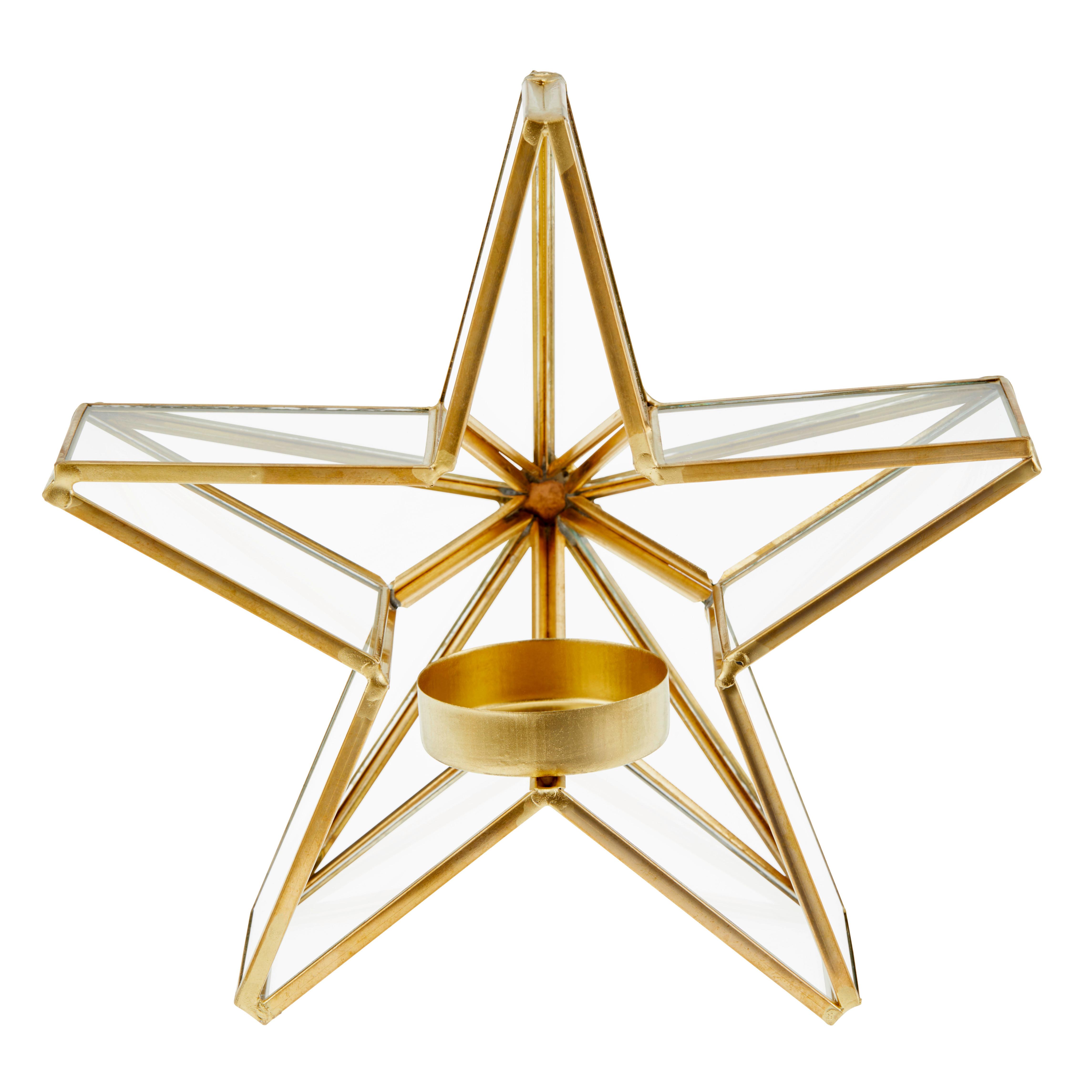Teelichthalter Runar - Transparent/Kupferfarben, MODERN, Glas/Metall (16/8,5cm) - Ondega