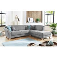 Ecksofa Gotland silberfarben, 257x212 cm - Silberfarben/Naturfarben, KONVENTIONELL, Textil (257/212cm) - Sit & More