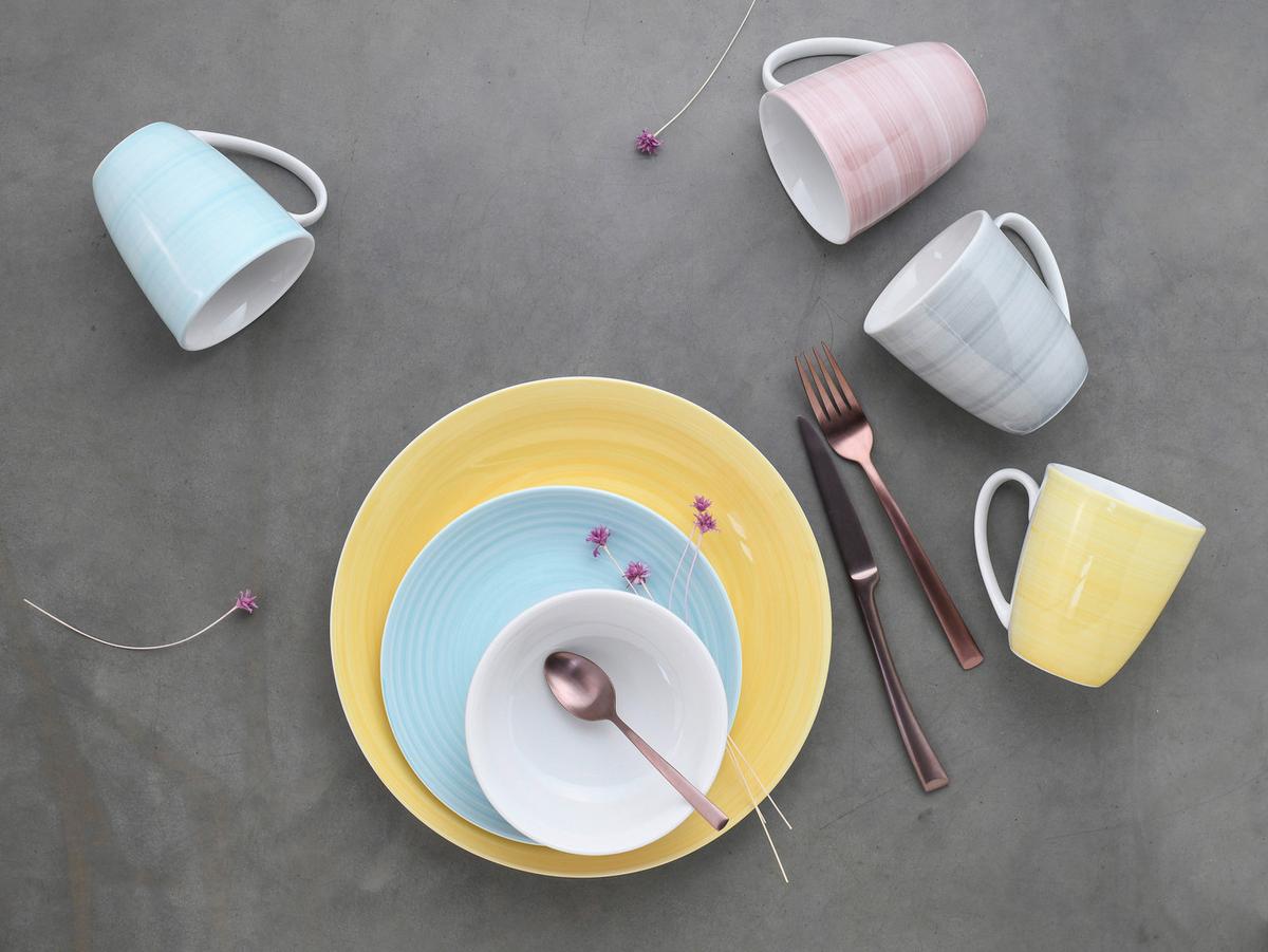 Kombiservice Porzellan 4 Personen Geschirr Set - Multicolor, Keramik (30/31,5/33cm) - Creatable