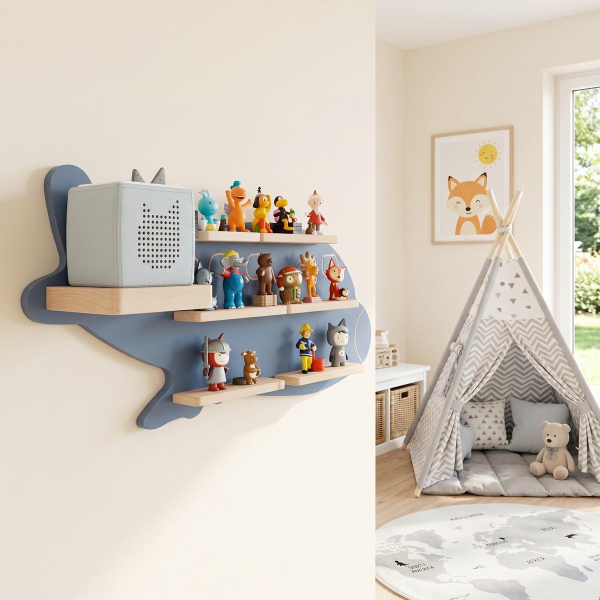 Kinderregal Boarti Blau B: 60 cm - Blau, MODERN, Holzwerkstoff (60/30/19cm) - Livetastic