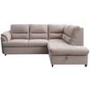 Ecksofa Gusto Greige S: 240x200 cm - Greige/Schwarz, Basics, Textil (240/200cm)