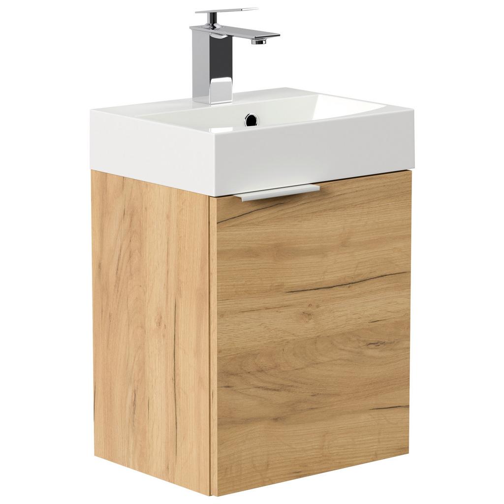 Gästebad Cubi Eiche Dekor B: 40 cm