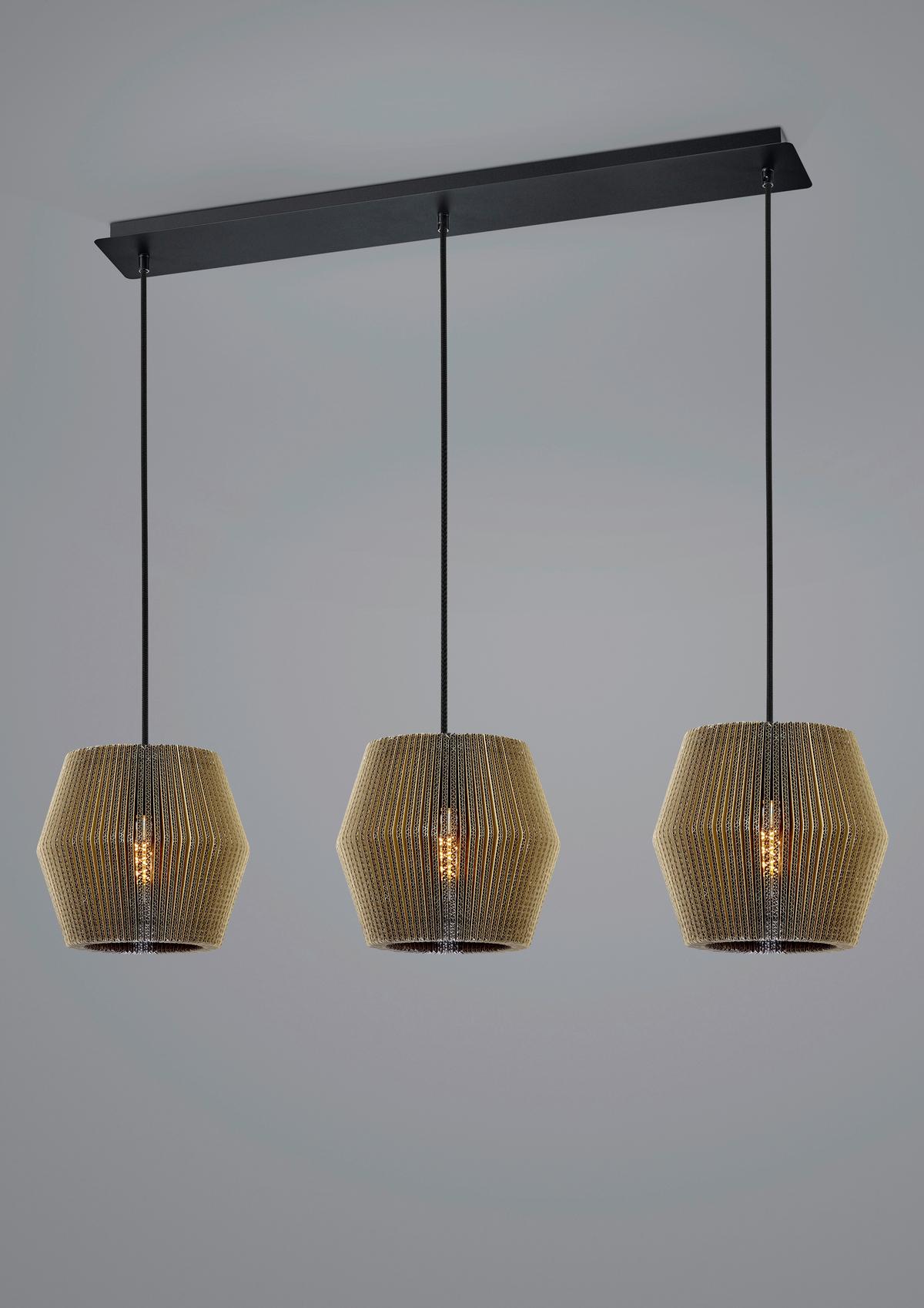 Hängeleuchte 20600/3-20 - Naturfarben, Design, Karton (100/10/150cm) - Hell