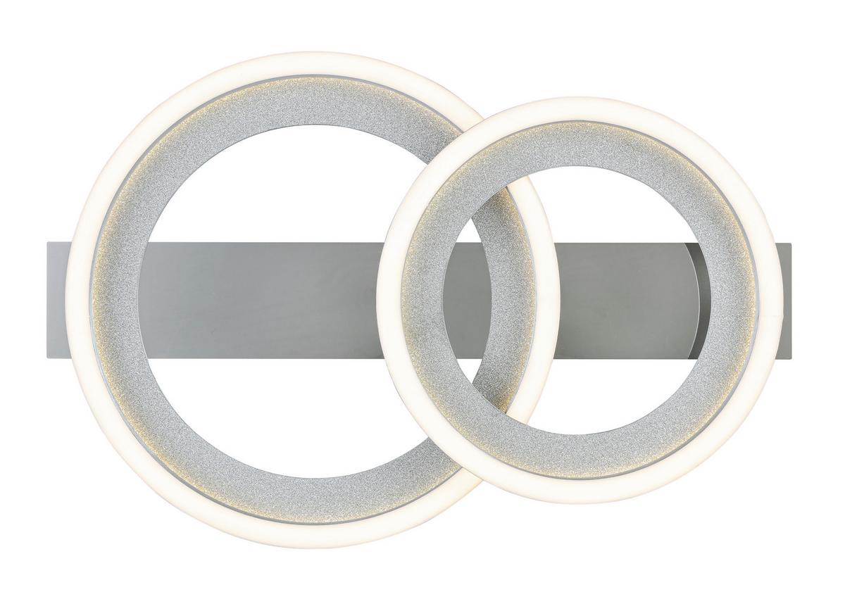 LED-DECKENLEUCHTE CALOGERO - Chromfarben/Silberfarben, Basics, Kunststoff/Metall (46/30,4/8cm) - Luca Bessoni