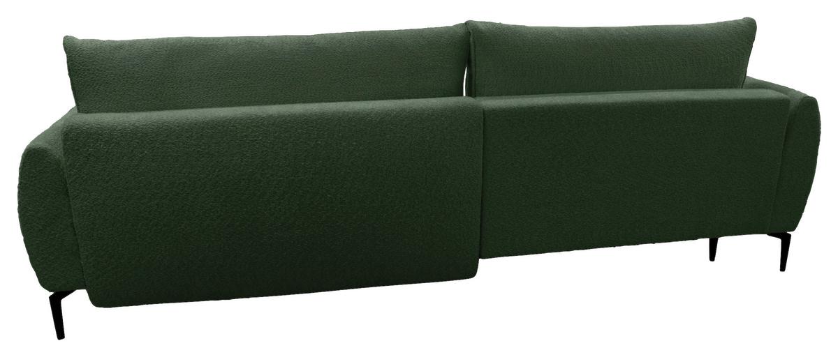 Ecksofa Abriamo Dunkelgrün 204x273 cm - Dunkelgrün/Creme, Design, Textil (204/273cm) - MID.YOU