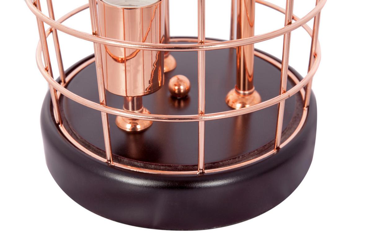 Tischleuchte Kepler 510 Kupfer - Kupferfarben, Trend, Holz/Metall (40/21/21cm) - Kayoom