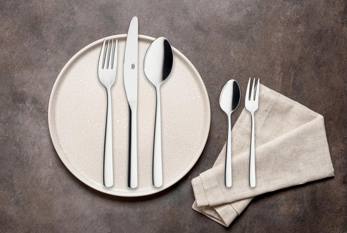 Besteckset 60tlg. Edelstahl 18/10, 60tlg. - Edelstahlfarben, Basics, Metall - GSW