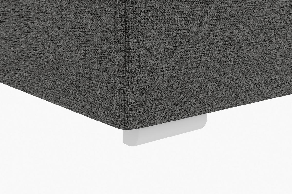 Boxspringbett mit Topper 180x200 Catania - Chromfarben/Anthrazit, KONVENTIONELL, Textil (180/200cm)