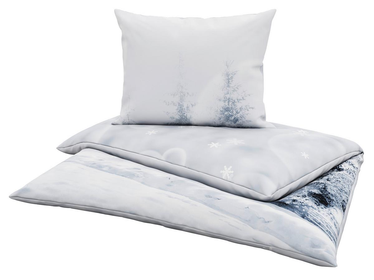 Bettwäsche Snowy - Blau/Weiß, MODERN, Textil - Luca Bessoni