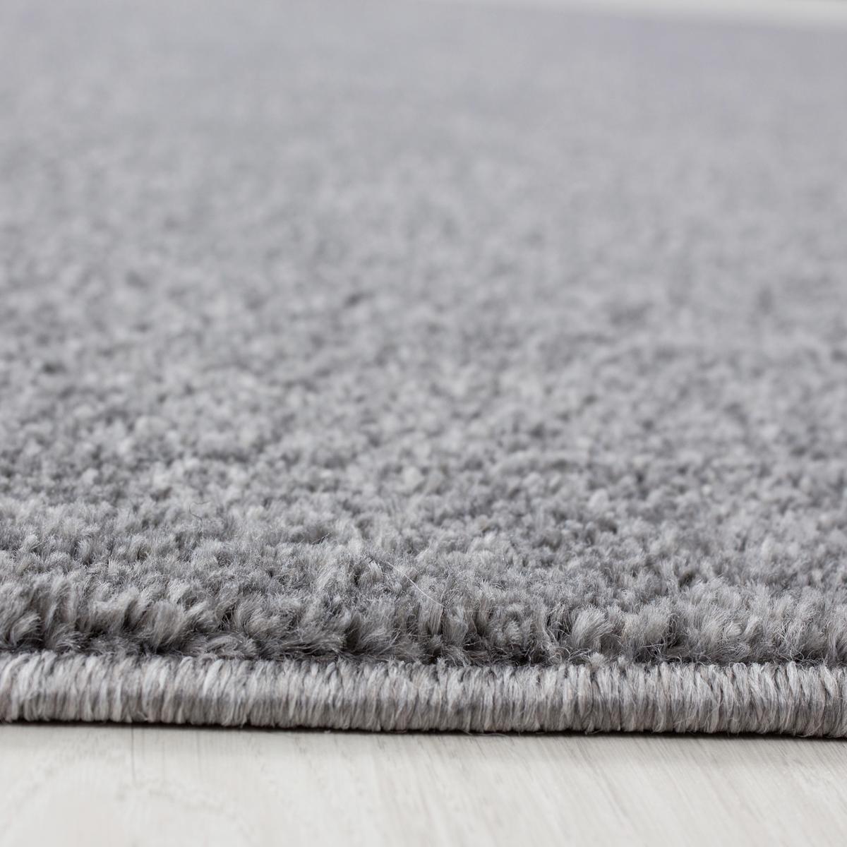 Hochflor Teppich Hellgrau Ata 80x150 cm - Hellgrau, Design, Textil (80/150cm) - Novel