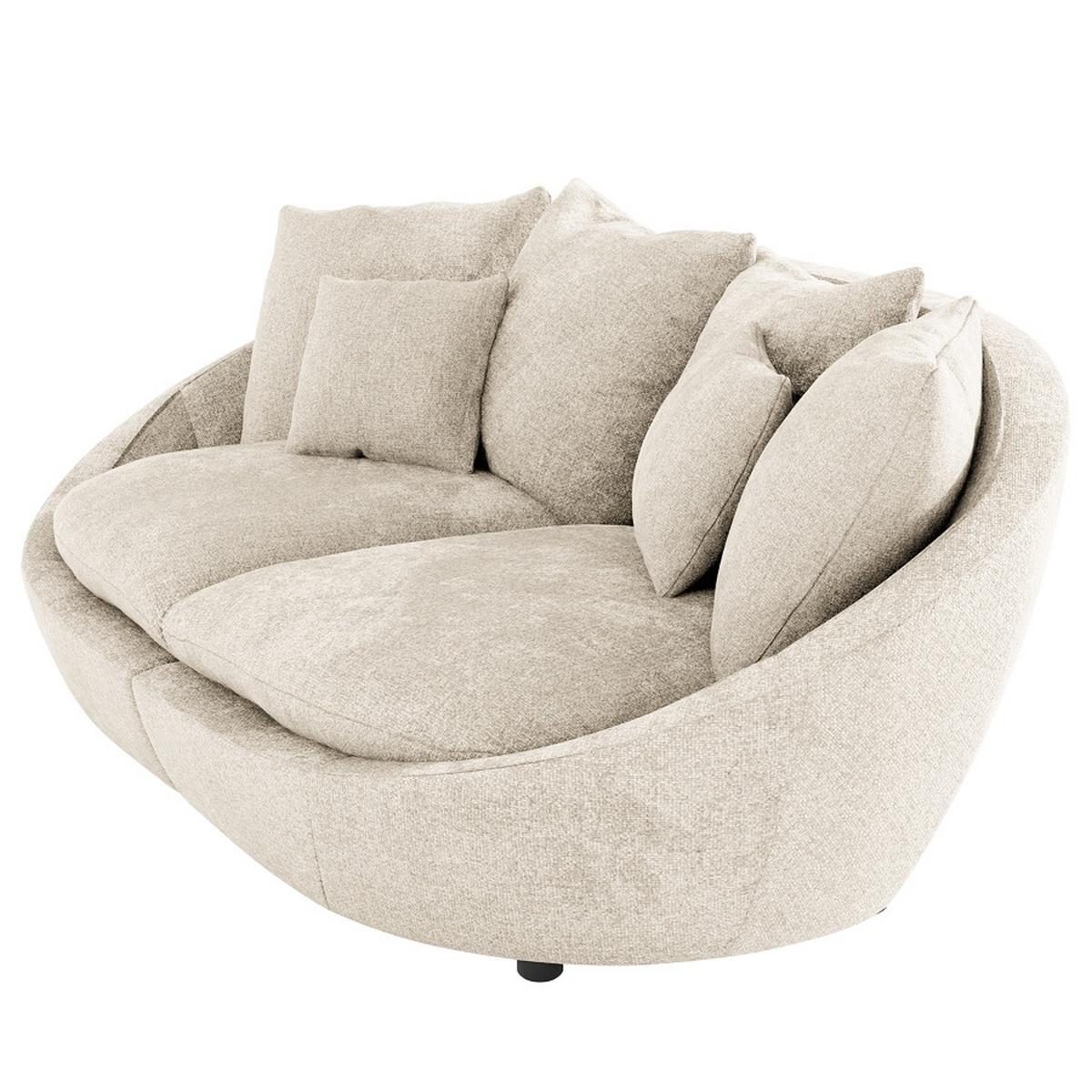 Bigsofa Maui, Silberfarben B: 280 cm - Silberfarben/Schwarz, MODERN, Textil (280/87/131cm) - Trendmanufaktur