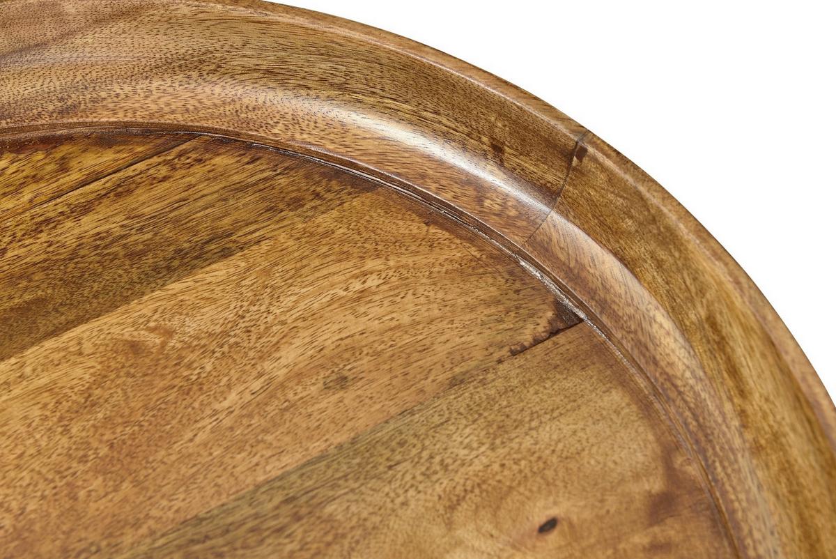 BEISTELLTISCH Mangoholz B: 50cm - Schwarz/Naturfarben, Design, Holz/Metall (50/50/52cm) - MID.YOU